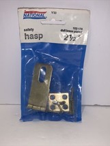 National Hardware 102-178 Dull Brass Plated Safety Hasp 2 1/2” with Screws NOS - £7.73 GBP