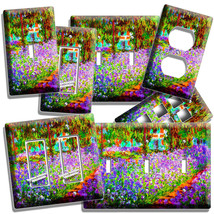 Irises Garden Claude Monet Painting Light Switch Outlet Wall Plate Floral Hd Art - £8.96 GBP+