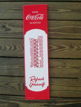 Coca-Cola Red And White Metal Thermometer Refresh Yourself Retro - $49.50