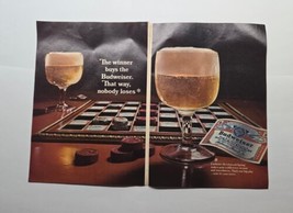 Budweiser Beer 1968 Magazine Print Ad Checkers Winner Buys Bud Nobody Loses - $14.84