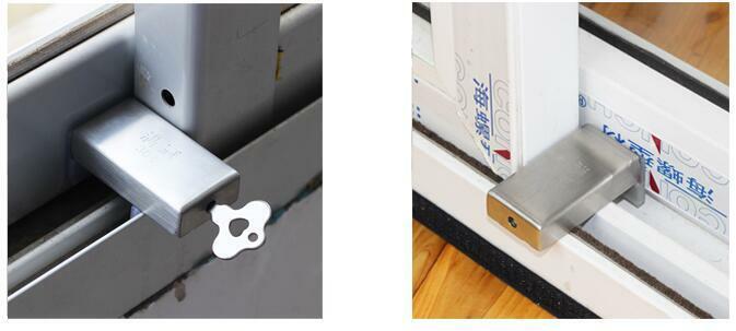 Stainless Steel Sliding Window Door Lock Glass Child Safety Anti-theft S... - $15.87