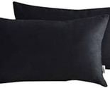 Set of 2 Cozy Velvet Rectangle Decorative Throw Pillow Covers - 12&quot;x20&quot; ... - $15.83