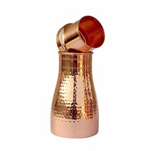 Pure Copper Bedroom Jar with Joint Free Good Health Yoga Capacity 1 Ltr - £17.11 GBP