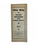 1937 City Map &amp; Factual Information About Redding California Chamber Of ... - $86.26 CAD