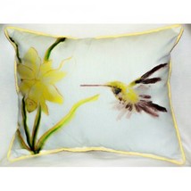 Interiors Yellow Hummingbird Throw Pillow 18x18 in. - £28.08 GBP