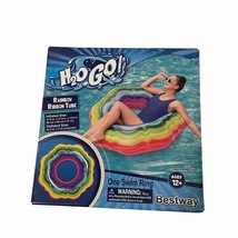 Bestway Tye-Dye Ribbon Tube Swimming Pool Ring Float Multi Colored 37.8x... - $162.21 MXN