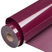 Maroon Heat Transfer Vinyl Rolls, 12&quot;X25Ft Maroon Iron On Vinyl For Cricut &amp; Cam - £33.40 GBP