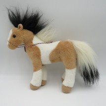Breyer Horse 11&quot; Plush Stuffed Animal Tan White Black Logo Tag Reins Standing - £14.23 GBP