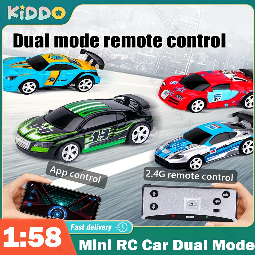 1:58 Mini RC Car Coke Can Drift Racing Mini High Speed Remote Control Car Dual - £19.02 GBP+