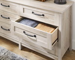Modern Farmhouse 6 Drawer Dresser, Rustic White Finish - £235.06 GBP