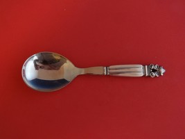 Acorn by Georg Jensen Sterling Silver Salad Serving Spoon with Stainless 7 7/8&quot; - £124.36 GBP