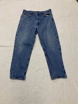 Carhartt Fleece Lined Denim Jeans 40x32 Straight Leg - £14.46 GBP