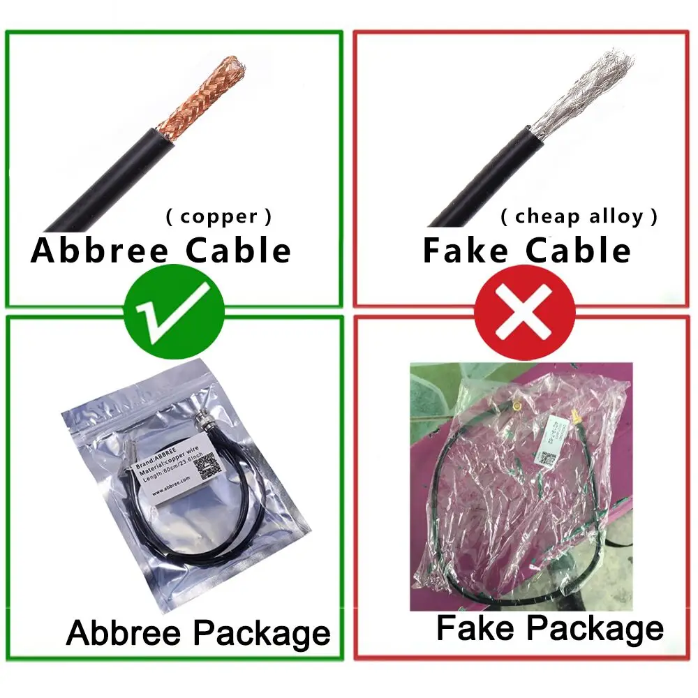 Abbree ar 152 ar 148 a antenna sma female coaxial extend cable extend cable for baofeng thumb200