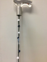 Walking cane acrylic white and blue roses lucite elegant changeable  - £57.59 GBP