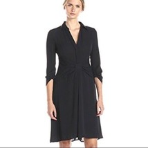 BCBGMaxAzria 12 Black Tazar Dress Knee-Length V-Neck NEW - £81.86 GBP