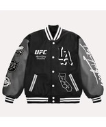  UFC 311 Los Angeles 2025 Black Varsity Jacket With Leather Sleeves - €154,63 EUR+