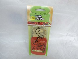 3 Yankee Candle Classic Paper Car Jar Air Freshener Strawberry Kiwi Blac... - $11.99