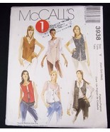 McCall&#39;s Pattern 3938 Misses 1 hour lined vests 6 views Sz Y XSML-MED - $4.50