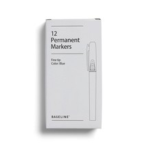 Staples Permanent Markers Fine Tip Blue 12/PK BL58129 - £11.79 GBP