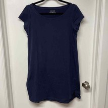 Eileen Fisher Women Navy Blue Cap Sleeve Tunic T-Shirt Dress Size Small ... - $28.71