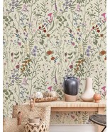 Floral Wallpaper Peel And Stick - Farm Floral Wall Wallpaper, Wildwood W... - £32.85 GBP