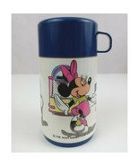 Vintage 1980&#39;s Aladdin 6oz Thermos Mickey &amp; Minnie Mouse Ice Cream Parlo... - $17.64 CAD