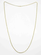 Itaor Designer 2mm Wide Rolo Link Chain Necklace 14k Gold 30&quot; Long - £254.08 GBP