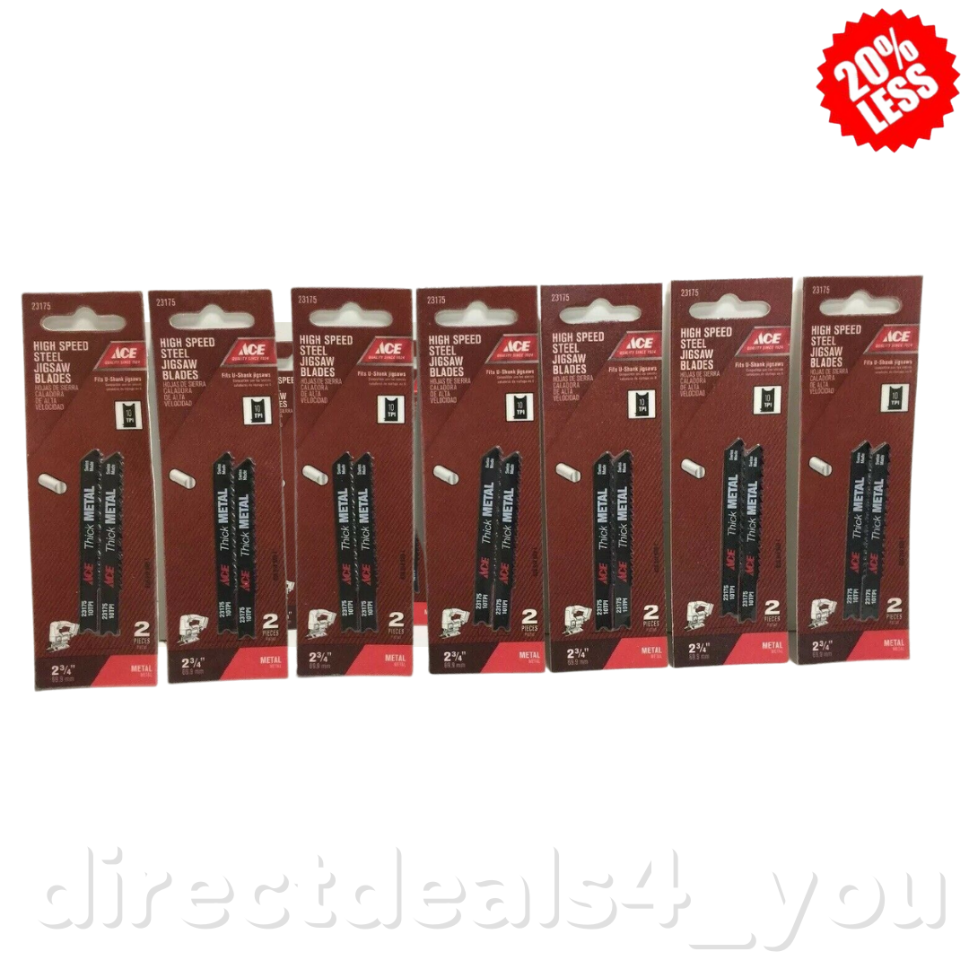 ACE #23175 2-3/4" 10 TPI High Speed Steel JigSaw Blades Set 2 pc Pack of 7 - $26.72