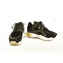 Fendi Sheer Panels Chunky Black Sneakers Mesh, Leather, PVC and Rubber T... - $361.35