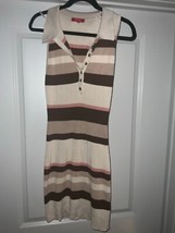 Guess Striped Sweater Dress XL Beige - $27.43 CAD