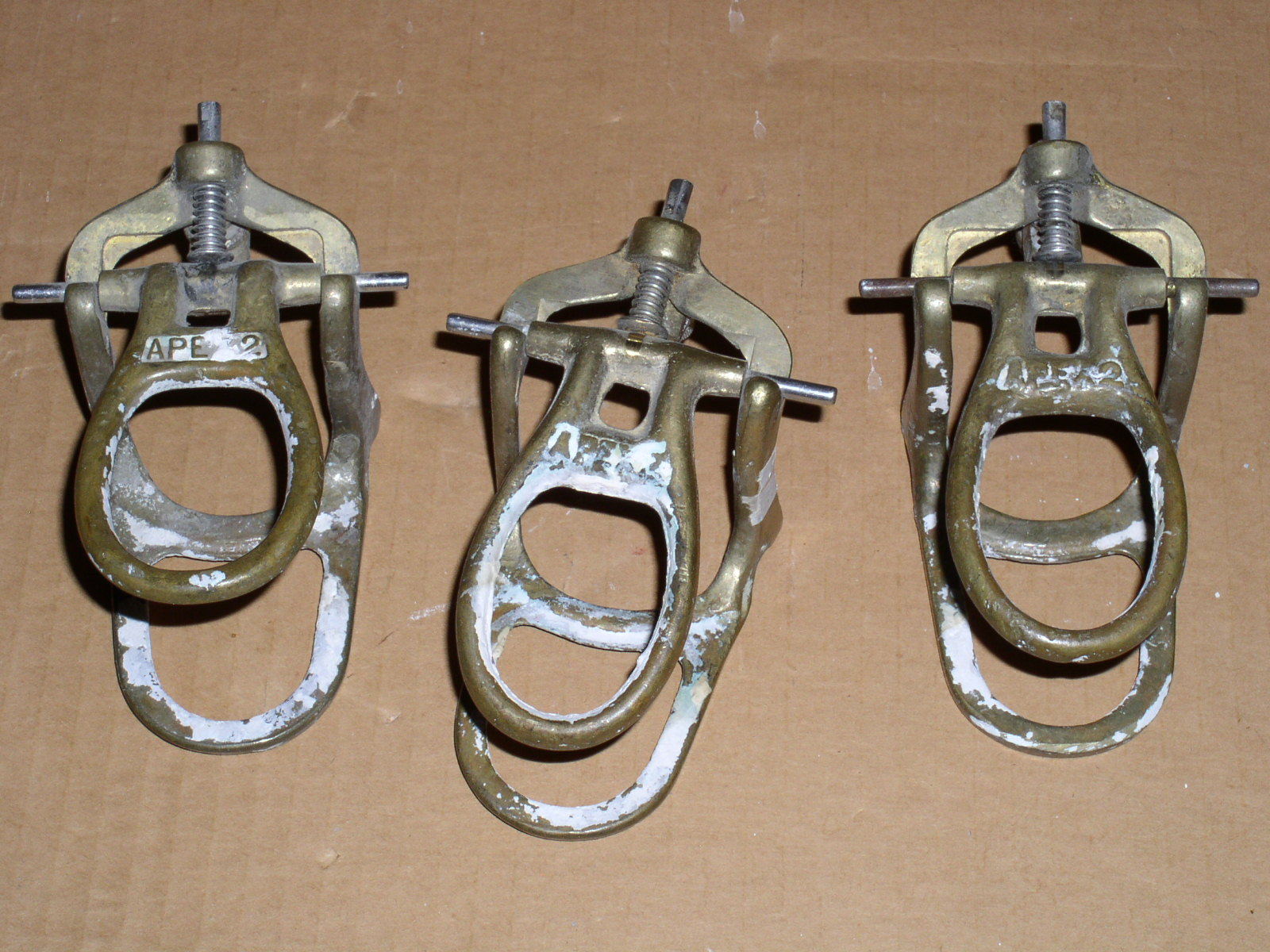 Apex Dental Articulators Brass Lot Of 3 Vintage Used - $19.99