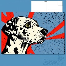 ✨POSTCARD: Cute Dalmatian Dog - Colorful Pop Art Illustration!  - £4.66 GBP
