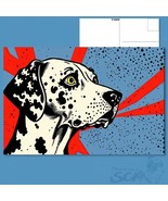 ✨POSTCARD: Cute Dalmatian Dog - Colorful Pop Art Illustration!  - £4.73 GBP