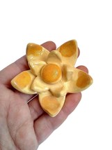 Artisan Ceramic Flower Charm For Jewelry Making, Statement Large Pendant Yellow - £18.19 GBP