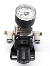 SMC AR20K-01BG-1 Pneumatic Pressure Regulator /Gauge, Fittings and Mount... - $408.32 MXN