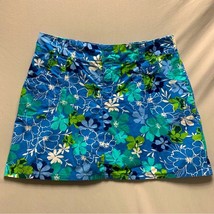 Blue Tropical Floral A Line Skirt Golf Skort Women’s 14W Lightweight Str... - $27.72