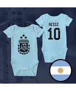 Argentina Messi Champions 3 stars FIFA World Cup Qatar 2022 Blue Baby Bo... - $36.91 CAD