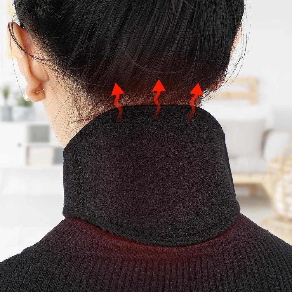 Tourmaline Self Heating Neck ce Support Magnetic Therapy Neck Wrap Belt Warmer C - £37.64 GBP