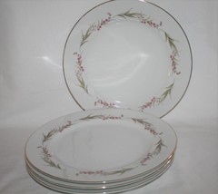 Set of 4  Fine China of Japan Prestige Purple Flowers Dinner Plates  #2277 - £31.50 GBP