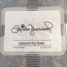 Trisha Yearwood Large Waterproof ￼Dog Blanket ~ 50&quot; x 40&quot;  ~ Gray ~ ￼ Wa... - £23.31 GBP