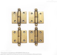 1.57&quot; Vintage Brass Door Hinge with Ball Finials Hinges for Cabinet Dres... - £27.65 GBP