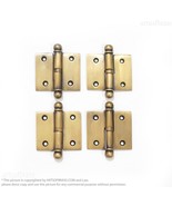 1.57&quot; Vintage Brass Door Hinge with Ball Finials Hinges for Cabinet Dres... - $35.00