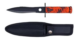 Etrading Red Camo Color Fixed Blade Tactical Knife Dagger with Survival ... - £9.39 GBP