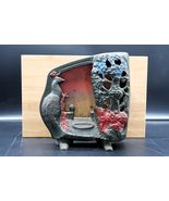 Antique Cast Iron Peacock TV Lamp A W Reiser Art Deco Infringements Pros... - $140.15 CAD