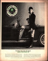 1963 Quaker State Oil Vintage Print Ad 1960s Engine Life Preserver Jockey c9 - £19.24 GBP