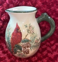 Vintage Cardinal Ceramic Pitcher Hand Painted By Pacific Rim Co. Has Crazing - £16.30 GBP