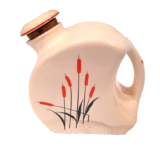 Universal Pottery Sears &amp; Roebuck Cattail 7 1/2&quot; Canteen Jug W/STOPPER - £20.62 GBP