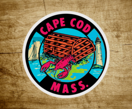 Cape Cod Massachusetts Crabbing Vintage Travel Sticker Decal 3&quot; x 3&quot; - $5.24