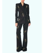 Crystal Beaded Blazer and Flared Pants Set - $129.48