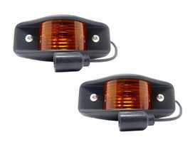 2PK 24V LED SIDE MARKER Light 5 bulb BLK + Amber Lens 12446845-1 fits HU... - £47.05 GBP